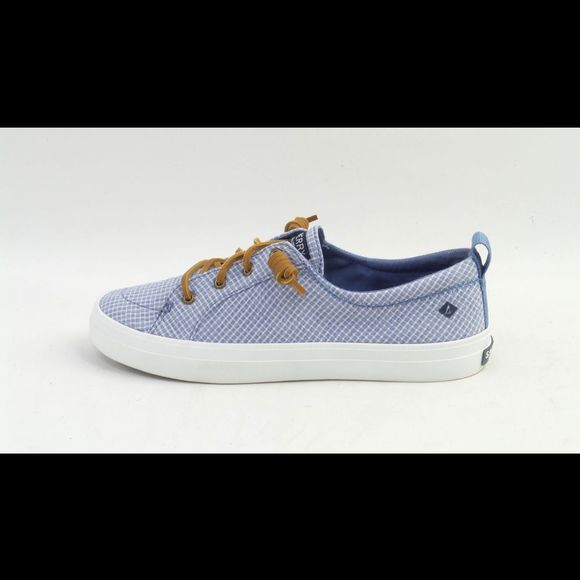 Sperry Crest Vibe Mini Check Sneaker Blue/White - Medium - Picture 2 of 4